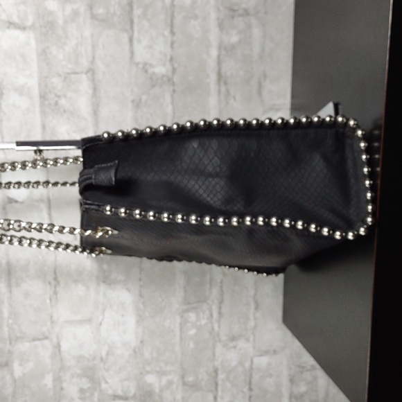 Aldo Snake Embossed Faux Leather Tote/Shoulder Bag w/Silver Ball Edging - Picture 5 of 11